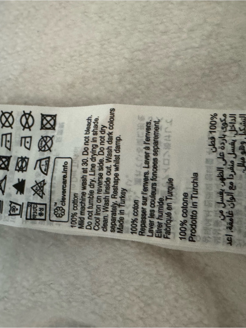 AllSaints oversized monochrome White Pullover Hoodie with Branded Neck Tag - Picture 12 of 12
